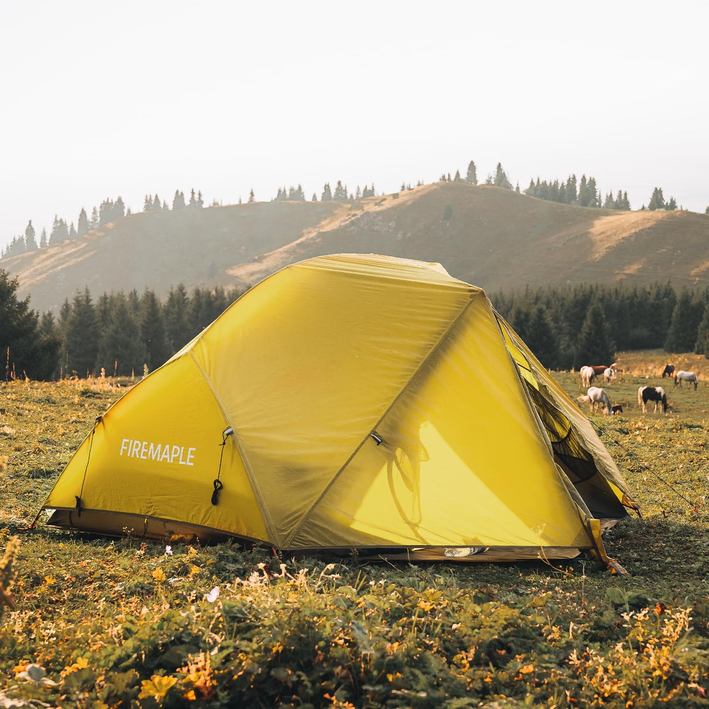 Fire-Maple Tropics Freestanding 2P Backpacking Tent - Lightweight, Waterproof, 3-Season Tent with Spacious Interior and Easy Setup - Perfect for 2 Adults, Camping, Hiking, and Outdoor Adventures.