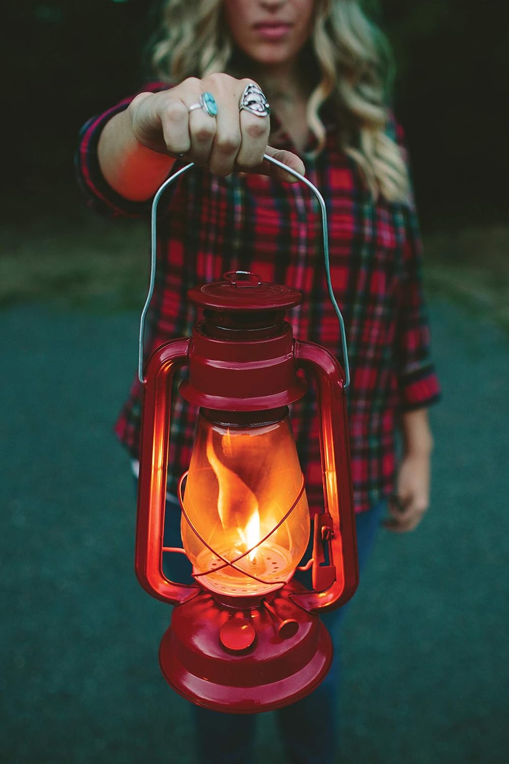 Stansport 12" Hurricane Lantern (127), 12inch, Red