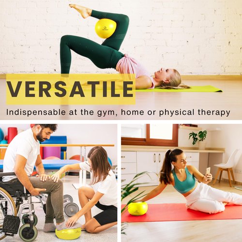 ProBody Pilates Ball, Exercise Balls Physical Therapy - 9 Inch Small Exercise Ball for Between Knees for Rehab, Barre, Core, Stability & Yoga, Physical Therapy Ball for Back Pain (Rose)