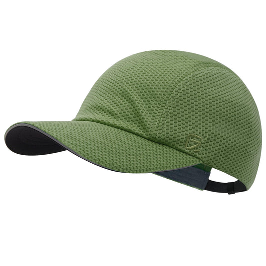 GADIEMKENSD Women's Race Day Running Hat Performance Mesh Baseball Cap Ventilation Lightweight Reflective Safety Ponytail Hats for Golf Hiking Beach Exercise Workout Gym Dark Green