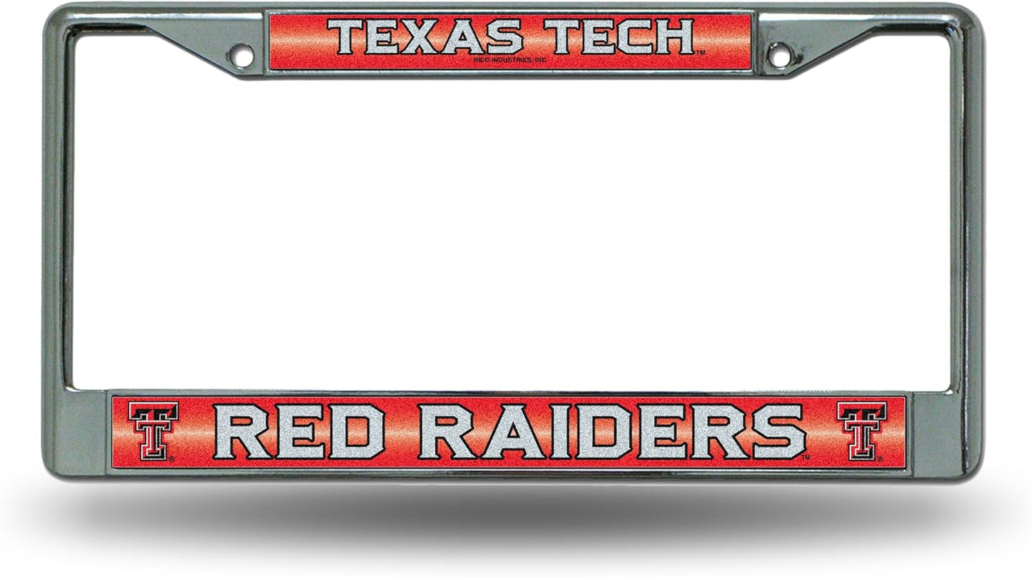 Rico Industries NCAA 12" x 6" Silver Bling Chrome Car/Truck/SUV Auto Accessory