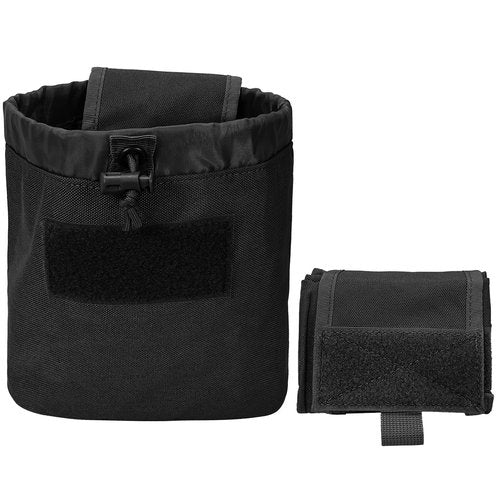 Dump Pouch, Molle Dump Pouch for Belt, Folding Military Tactical Mag Drop Pouch Black