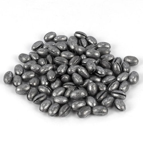 Dr.Fish 100 Pack Oval Split Shot Sinkers, Lead Fishing Weight Clip On Fishing Line Tackle Fly Fishing Freshwater Crappie Trout 1/14oz