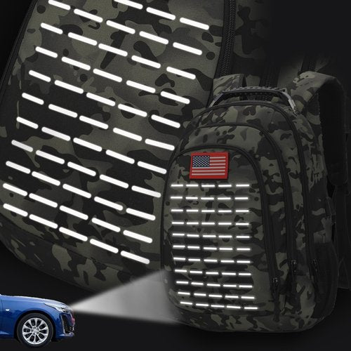 Qimailer Camo Backpack,Small Tactical Backpack for outdoor,Military Teen Boys Backpacks for School with USB Charging Port,40L