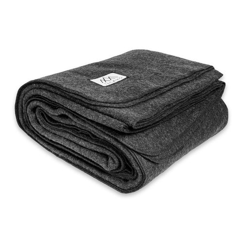 TACAMO Wool Blanket Camping Large 76" x 96" - 80% Wool Blend Emergency Wool Blanket for Warmth in Cold Weather - Military Blanket for Camping, & Survival - Fire Resistant, Hypoallergenic & Odor Free