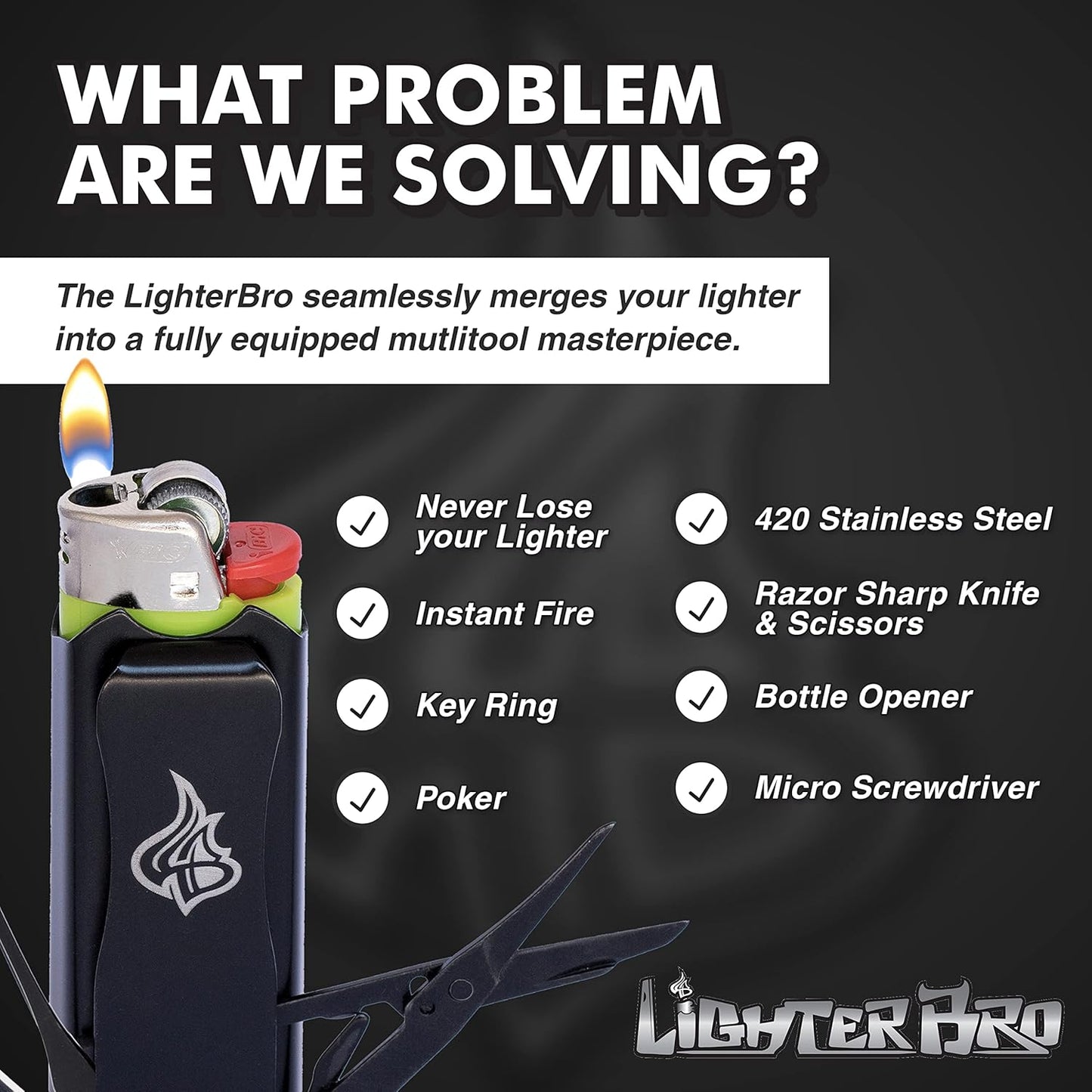LighterBro Stainless Steel Lighter Sleeve