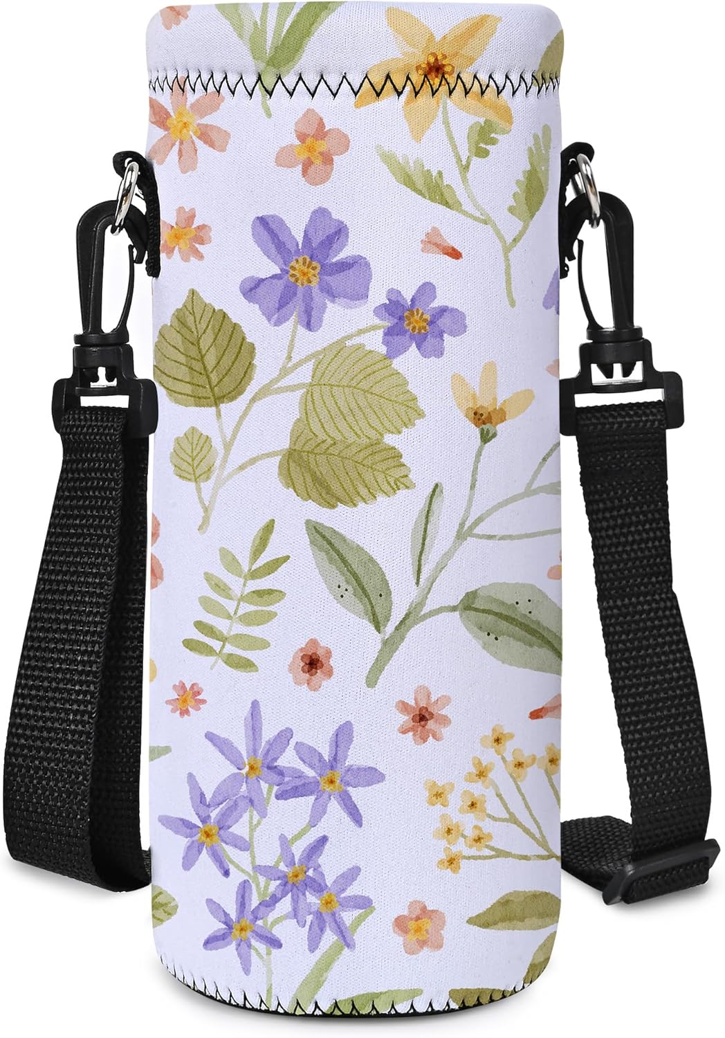 Insulated Neoprene Water Bottle Carrier | 24oz/32oz Sling Holder for Walking
