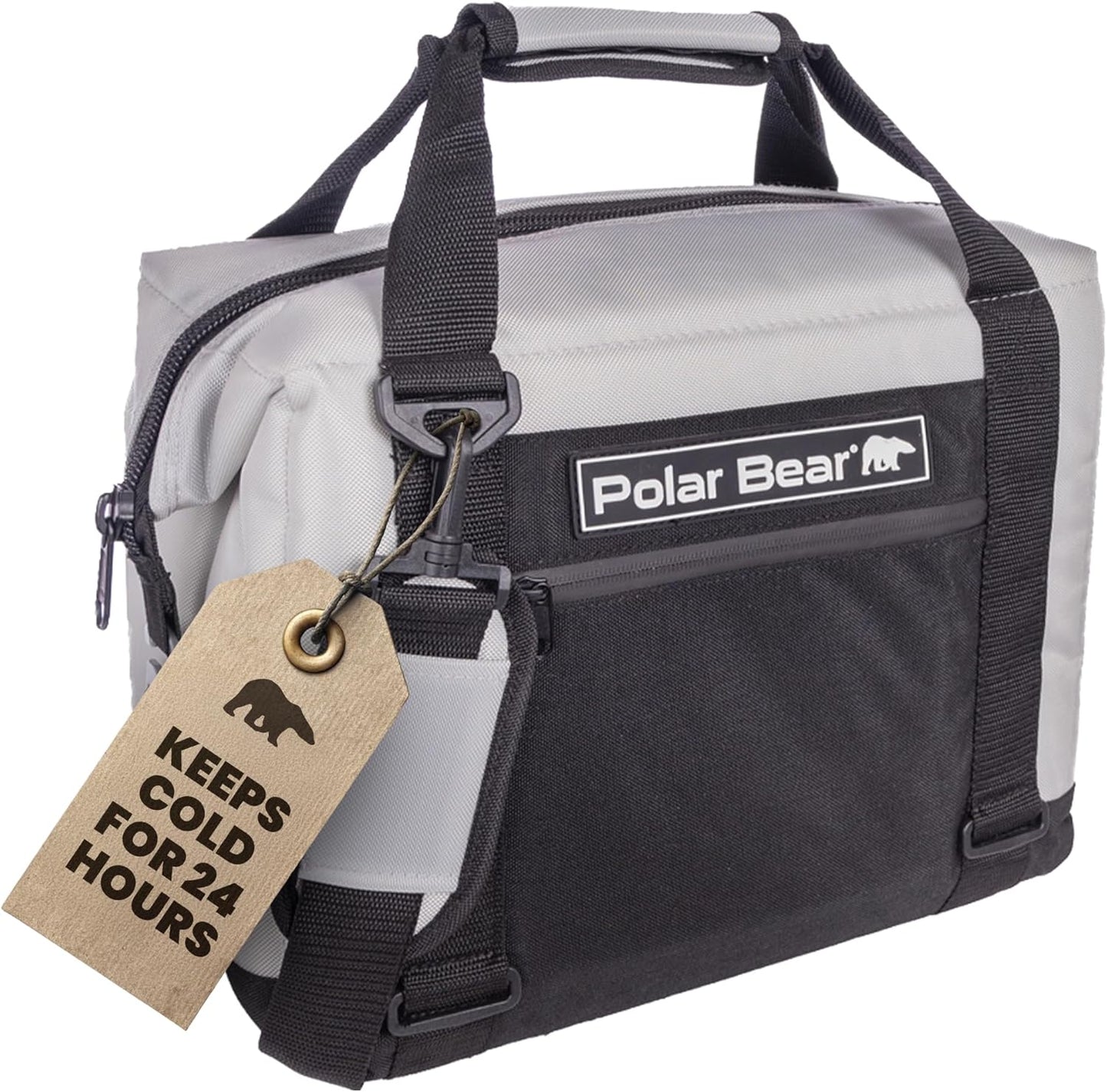 Polar Bear Coolers - Original Nylon Soft Cooler Bag - Insulated Leak Proof Beach Cooler Bag, Small Thermal Bags for Travel - Heavy Duty & Portable - Sweat Proof Picnic Carrier