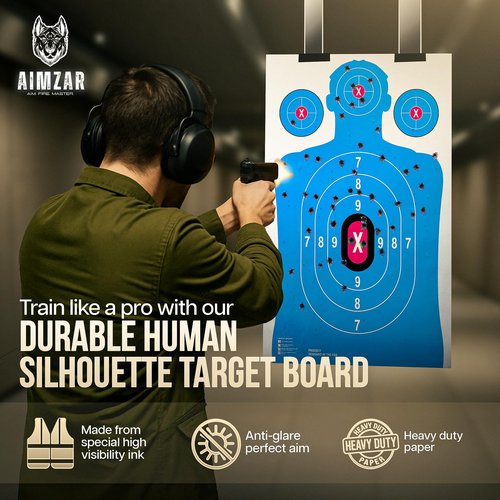 Heavy Duty Shooting Targets for Shooting Range - Indoors & Outdoor Targets for Gun Range and Pistol Shooting - Handgun Accessories, 20