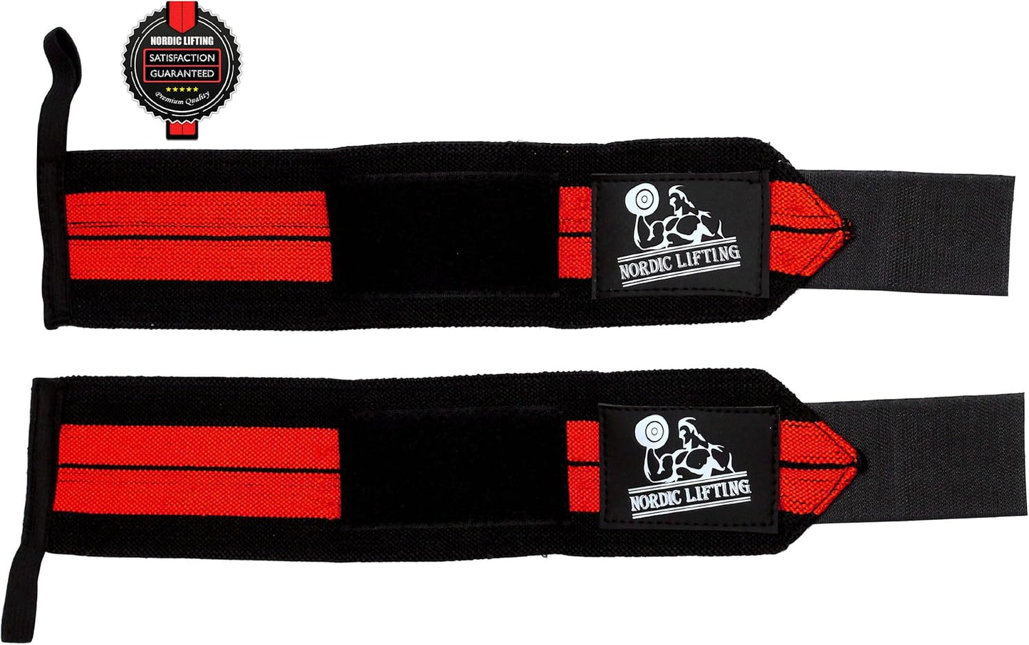 Wrist Wraps (1 Pair/2 Wraps) for Weightlifting/Cross Training/Powerlifting/Bodybuilding - for Women & Men - Premium Quality Equipment for The Absolutely Best Hand Strength & Support - 1 Year Warranty