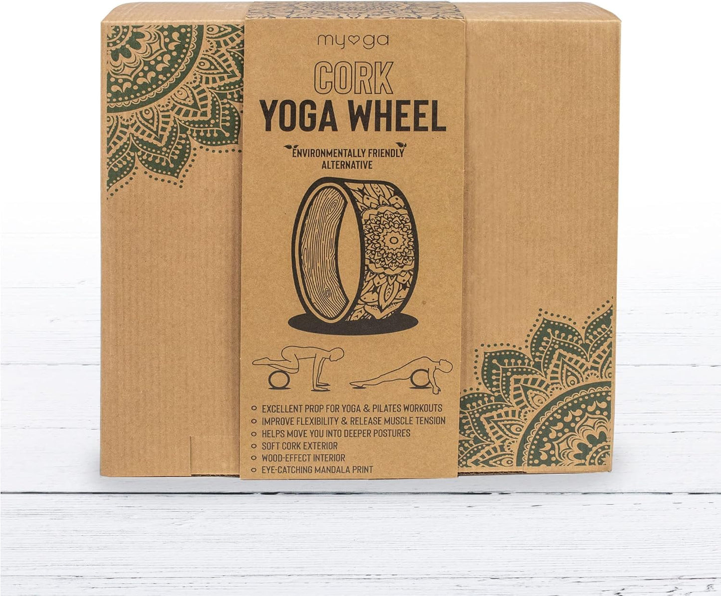 Myga Yoga Wheel,Exercise Prop for Back Pain, Yoga Poses, Pilates, Stretches, Backbend Inversions and Bridge Position,Improves Flexibility, Balance and Core Strength