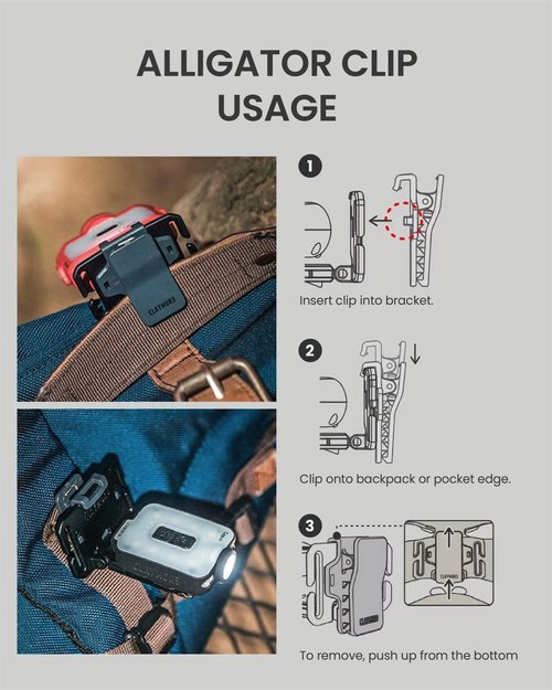 CLAYMORE Capon Wearable Kit - Convertible Headlamp & Clip Lantern for Camping, Hiking, and Outdoor Adventures, Portable & Easy Attachment