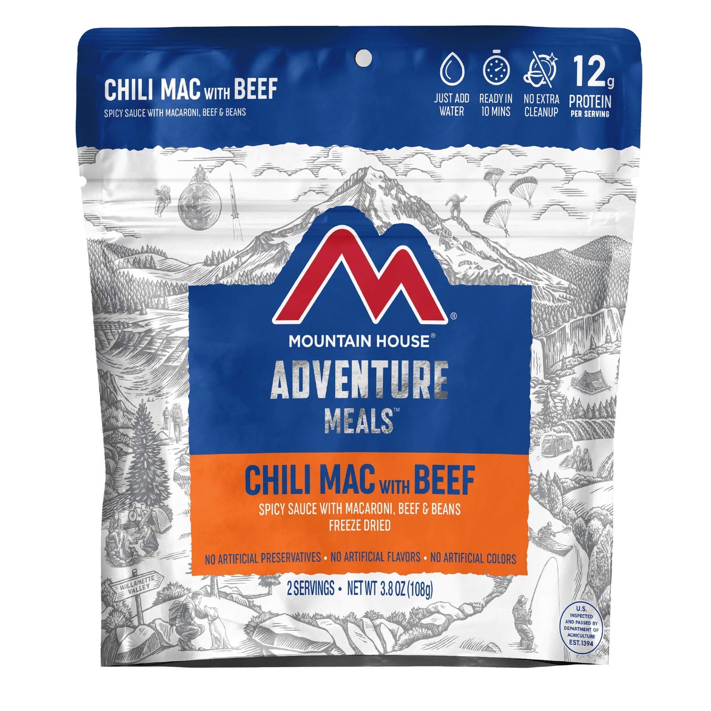 Mountain House Beef Stroganoff with Noodles (6-Pack) and Chili Mac with Beef (6-Pack) | Freeze Dried Backpacking & Camping Food