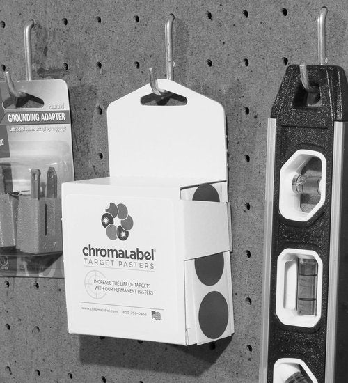 ChromaLabel 1 Inch Permanent Round Target Pasters for Shooting and Marksmanship, 1000 Labels per Dispenser Box