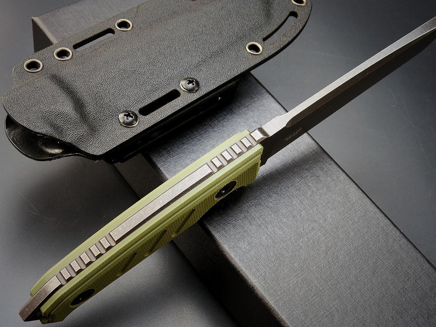Eafengrow EF129 Fixed Blade Knife, DC53 Steel Tanto Blade,G10 Handle Full Tang Fixed Knifes Straight Knife for Camping Hunting Adventure Survival and EDC Tool(Army Green)