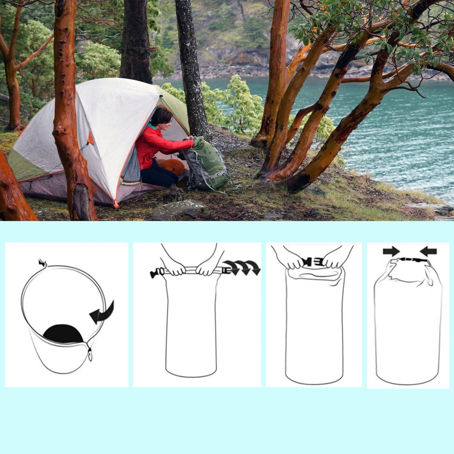 Sanpierazaar Dry Bags Waterproof, Ultralight Dry Sack, 10L/20L/40L/70L Waterproof Bags,Roll Top Sack for Kayaking, Beach, Rafting, Boating, Hiking, Camping,Swimming (Yellow, 40L)