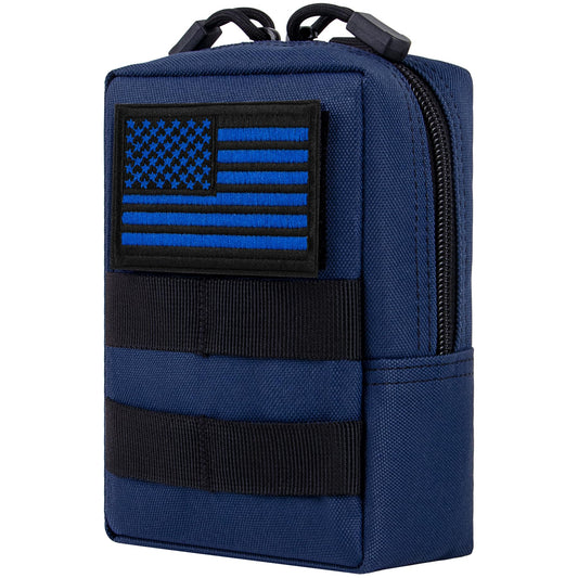 IronSeals Tactical Molle EDC Pouch Multi-Purpose Compact Pack Water-Resistant Utility Pouch with Flag Patch