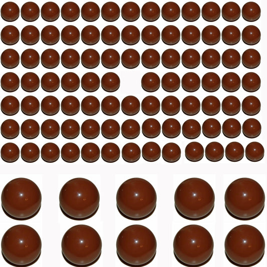 Lambid 100 x 68 Cal. Nylon Paintballs Ammo for Self Defense, 3.7 Grams Reusable Seamless 68 Caliber Plastic Kinetic Rounds Compatible with Byrna SD/LE/EP and T4E HDR68/ HDS68 (Coffee Brown)