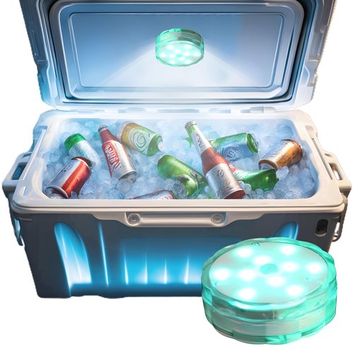 Skywin Waterproof Multicolor LED Cooler Lights – 2.76 x 1 x 1 Inches, 3 x AA Battery-Operated, Reusable Cooler Accessories for Camping, Outdoor Events, and Parties