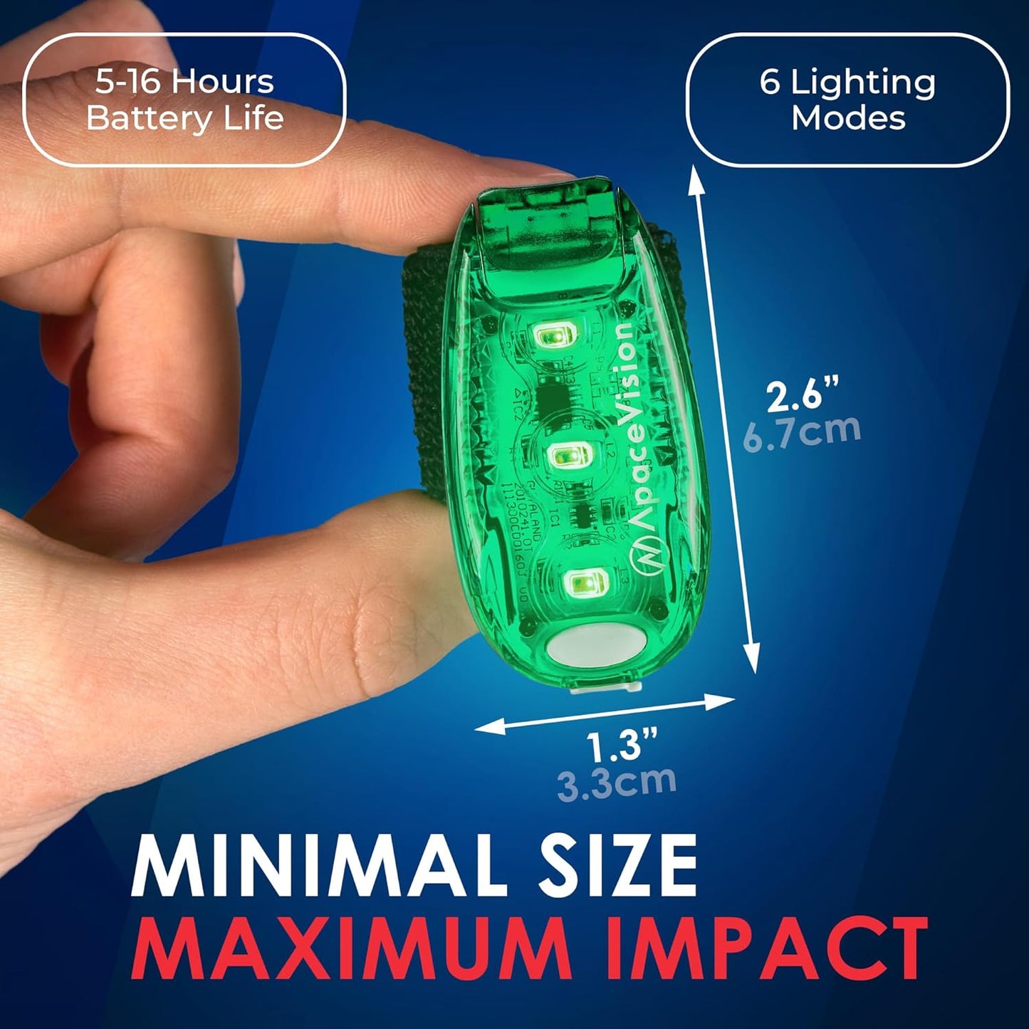 EverLightFX USB Rechargeable LED Safety Light (2 Pack) by Apace - Super Bright Bike Tail Light Works Brilliantly as Running Light for Joggers, Pets, Bicycle Strobe or Rear Clip On Lights