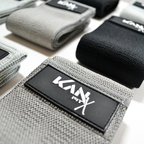 Non-Slip Resistance Bands Kan X Fit for Glutes, Legs and core Workout. Set of 3 Levels Fabric Bands for Yoga, Pilates, Fitness, Home Workout for Women and Men