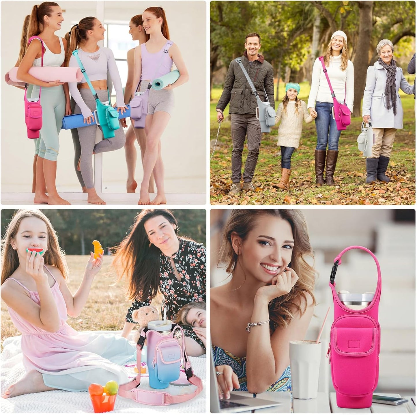 Insulated Neoprene Carrier Bag for Stanley 40/30oz Tumbler | Phone & Flap Pockets