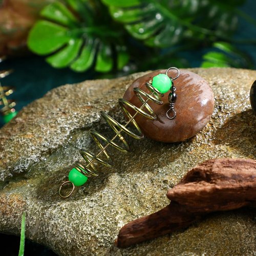 MAGICLULU 12 Pcs Fishing Feeder Bait Cage Spring Fishing Feeder Luminous Carp Fishing Feeder for Fishing