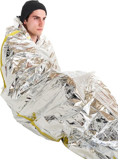 Coghlan's Thermal Blanket – Heavy-Duty Aluminum Foil with Polyethylene Backing, Reinforced Grommets, Windproof and Waterproof for Heat Retention, Emergency Signaling, Camping, and Outdoor Survival