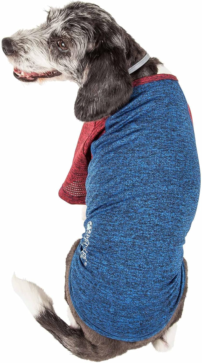 Pet Life ® Active 'Hybreed' 4-Way Stretch Two-Toned Performance Dog T-Shirt X-Large