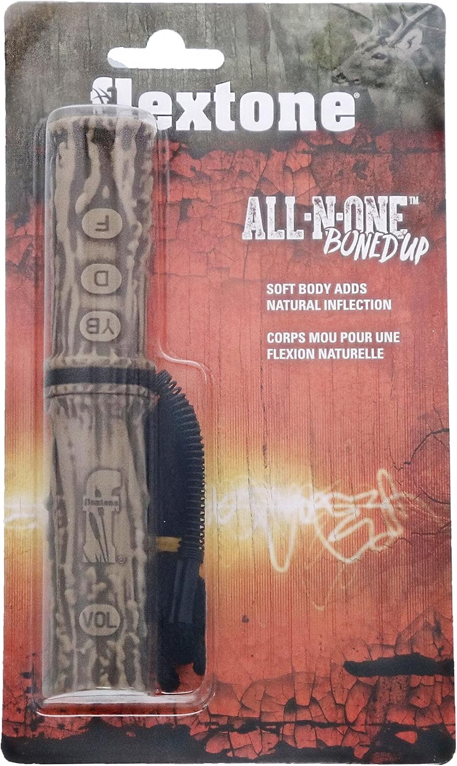 Flextone Outdoor Hunting Versatile Realistic Sounds Compact Volume Control Buck Rage Plus Deer Game Call