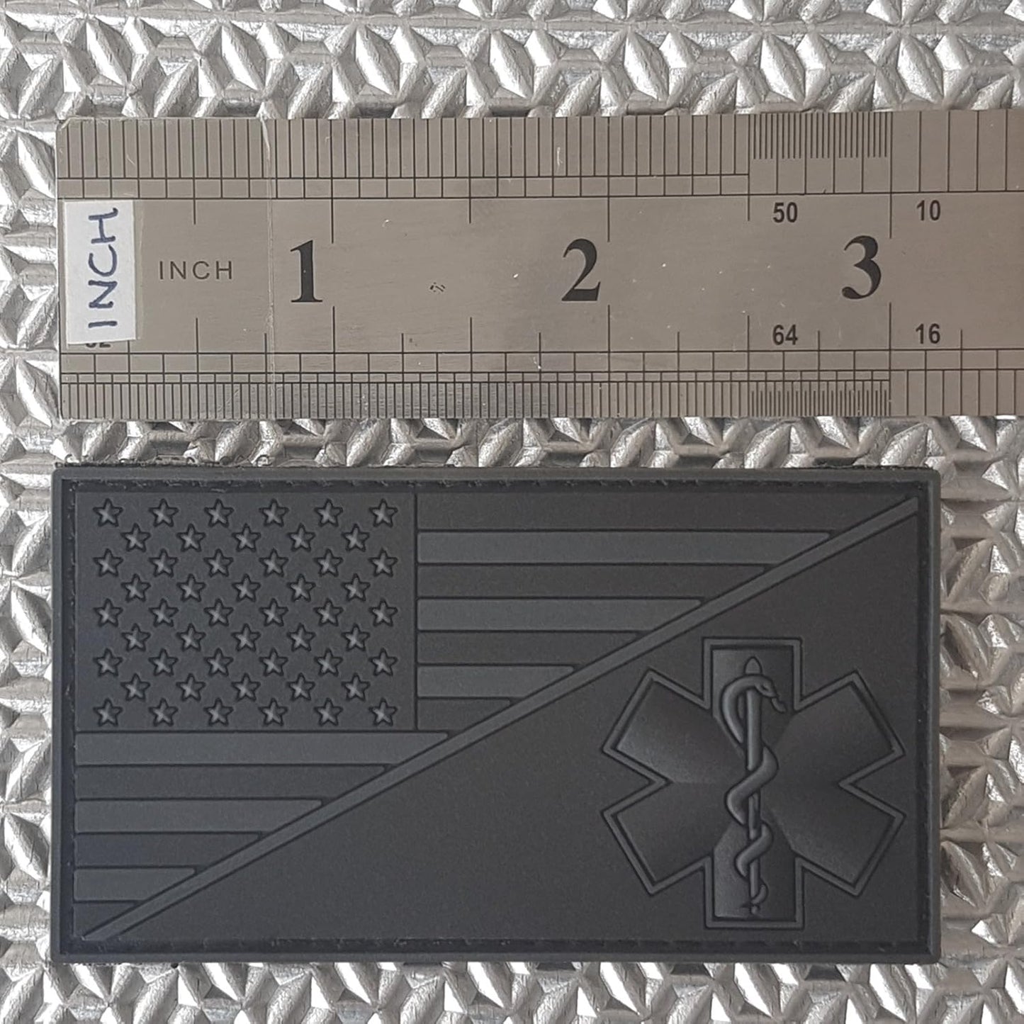 American Flag Medic Patch PVC EMS Patch Compatible with Velcro EMS Patches for Backpacks Medical Patch Paramedic Patch Tactical Medic Patch EMT Patch Medical Cross Patch (Blackout Subdued)