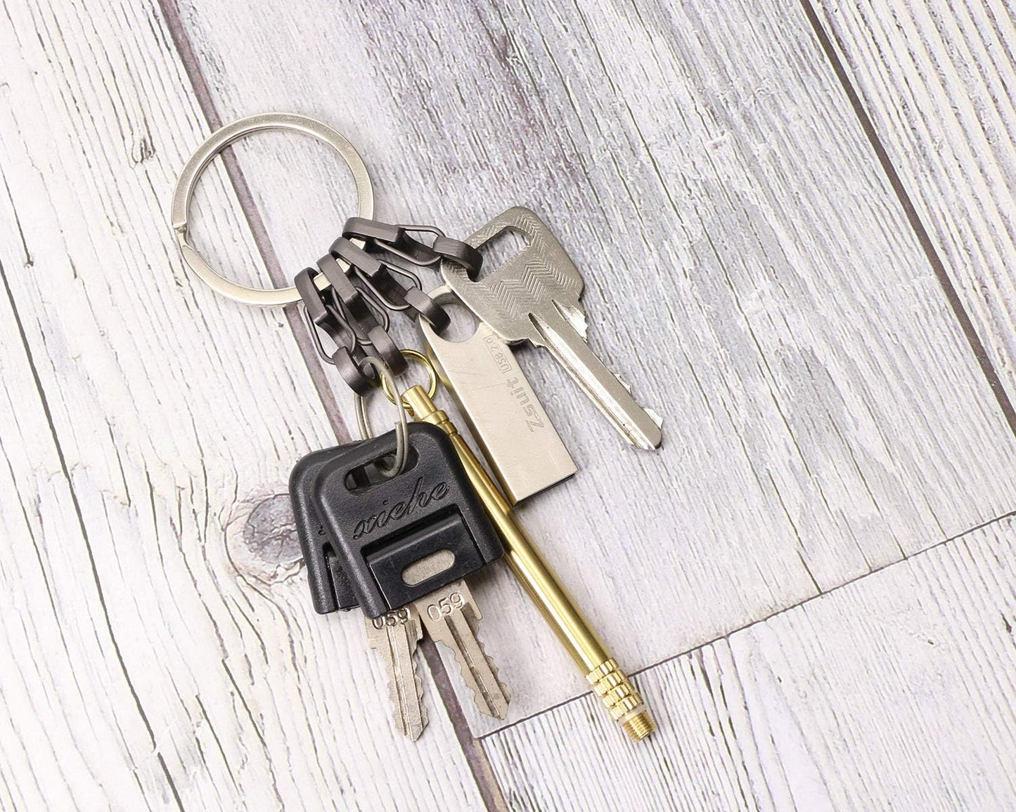 Mini Skater 20PCS Mini Hanging Buckle Spring Backpack Clasps Metal Hook EDC Keychain Keyring Bottle Hooks Paracord Tactical Survival Gear (Gun Grey)