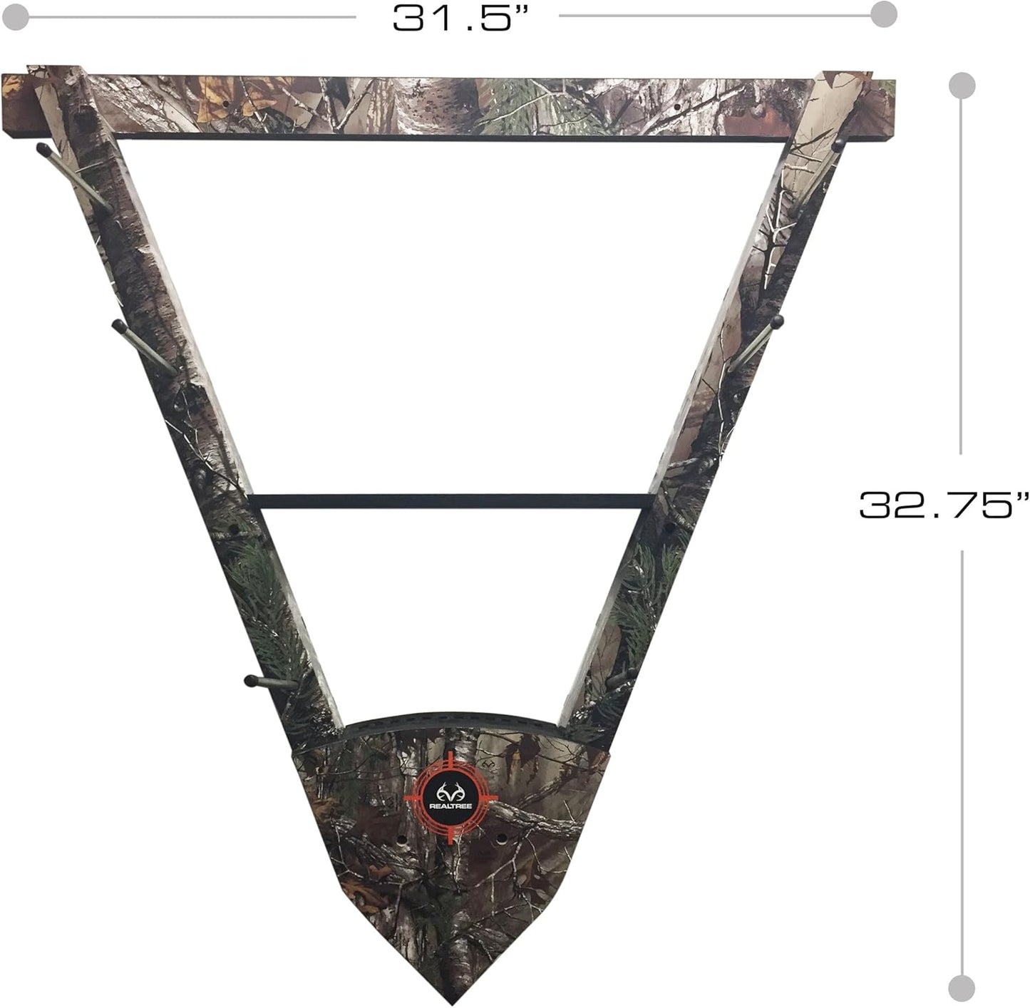 Rush Creek Creations Wall Mounted Bow and Arrow Display Rack for Hunting & Archery Accessories Real Tree 3-Bow Holder & 12-Arrow Storage Handcrafted Small Bows & Big Bow Hanger w/Arrow Holders