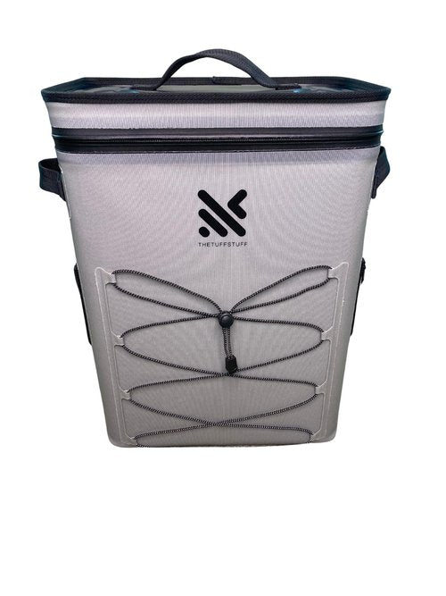 Portable Soft Cooler Backpack with Insulated Liner for 24 Cans, Leakproof, Durable, for Outdoor Travel, Hiking, Fishing, Beach, Picnic (Silver)