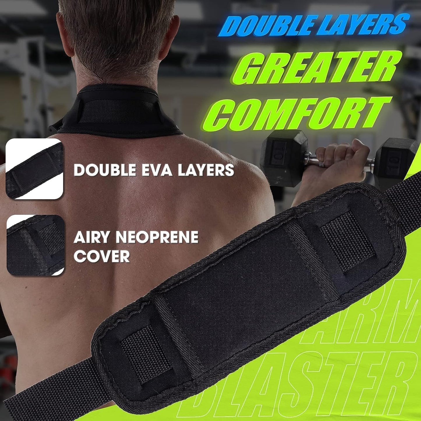 Yes4All Wrist and Forearm Blaster - Wrist Roller & Forearm Roller for Training, Workout - Wrist/Arm Blaster - Fit 1-inch Standard & 2-inch Olympic Weight Plates