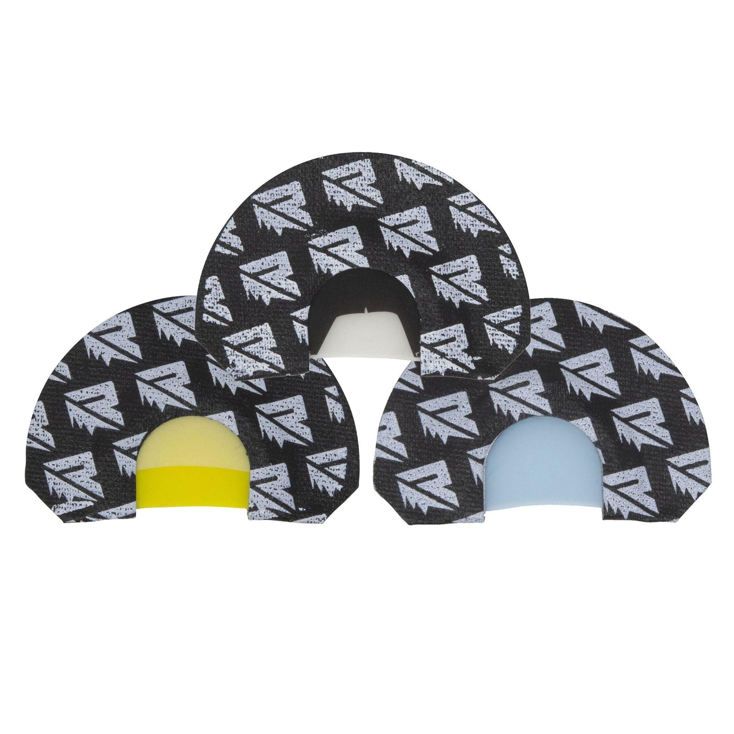 RIVEN Origin Series Elk Call Combo 3 Pack for Hunting | Perfect Variety of Reeds for Cow, Calf & Bull Sounds | Includes Single Lady, Black Ice & Stratum Large Frame Mouth Calls & One Carry Case