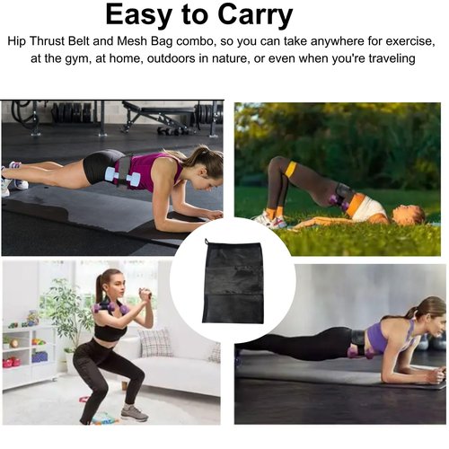 Hip Thrust Weight Belt - Effortless Use with Dumbbells, Kettlebells, or Plates for Effective Weighted Hip Thrust Exercises, Slip-Resistant Padding for Comfortable Workouts at the Gym, Home, or While
