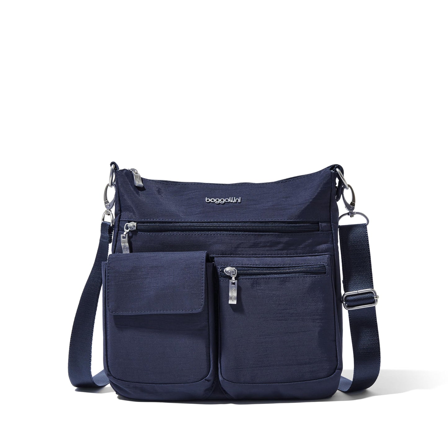 Baggallini Womens Modern Everywhere Slim Crossbody cross body handbags, French Navy, One Size US
