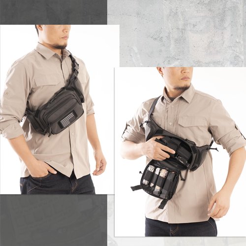 CLTAC Tactical Fanny Pack CCW Gun Waist Bag for Men and Women with Pistol Holster, Low Profile Concealed Carry Everyday Hip Pack for Hiking Travel Outdoor Running Hunting, Dark Grey