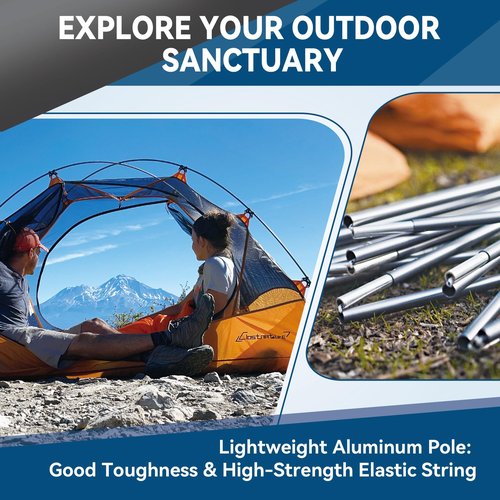 Clostnature Aluminum Tent Poles Replacement - 7001 T6 Heated Lightweight Aluminum Tent Poles, Fits Most Backpacking Tents, Tent Accessories for Camping, Hiking, Outdoor, Awning