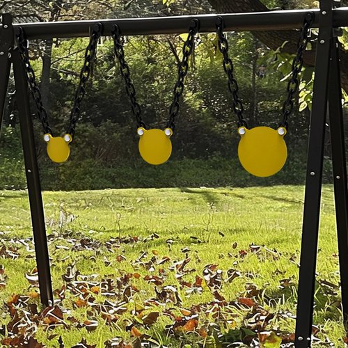 KNINE OUTDOORS 4",6",8" 1/2 inch Gong AR500 Targets for Shooting Range, Metal Targets Combo, Yellow