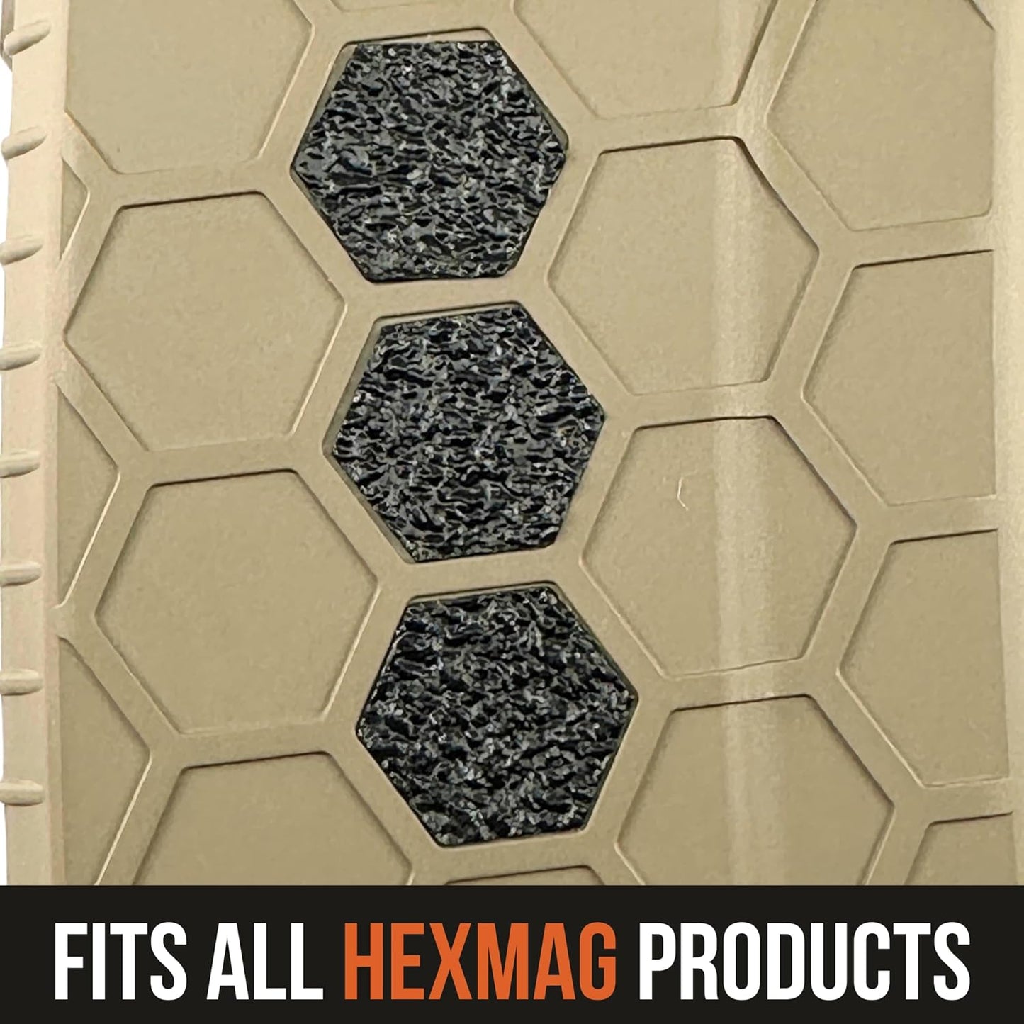 Tactical Grip Tape - 46 Pre-Cut Black Hexagon Textured Stickers for Enhanced Control