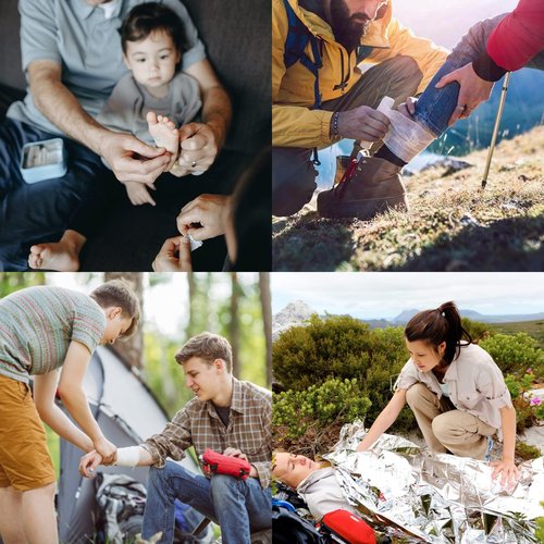 WELL-STRONG Waterproof Marine First Aid Kit 210Pcs - Emergency Boat Safety Supplies for Fishing, Kayaking with Roll Top Design