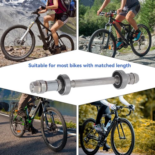 Bicycle Rear Hub Axle, Bicycle Axles Rear Axle Front Axle Set Quick Release Front Rear Axles Hub Bike Repair Tool Accessories for Mountain Bikes, Road Bikes