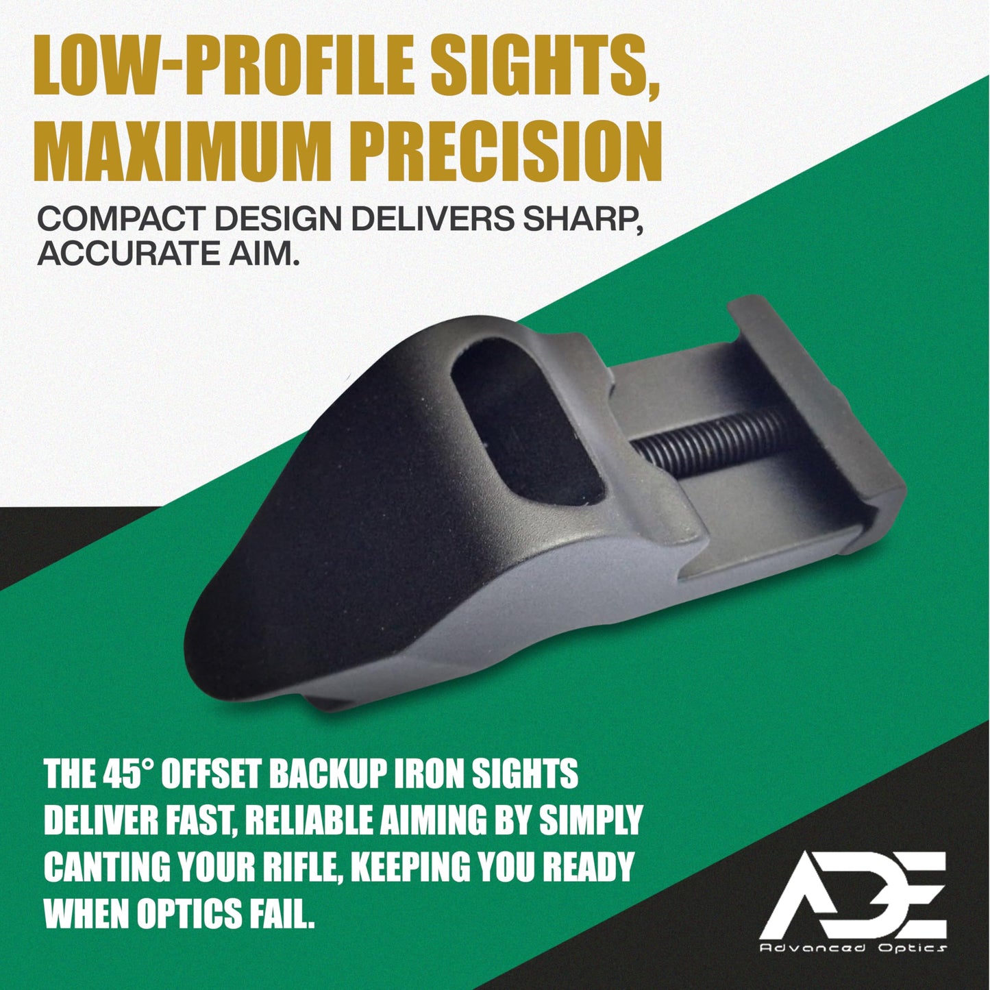 Ade Advanced Optics 45 Degree Rapid Transition BUIS Backup Iron Sights Front and Rear