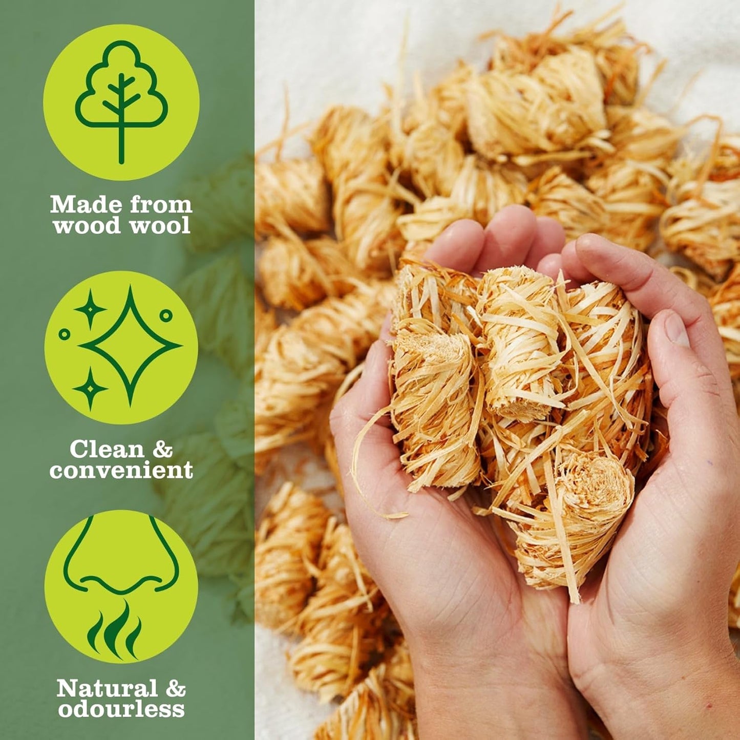 Flamers 24 pcs Fire Starter - Natural Fire Starters for Fireplace, Pellets Wood Stove, Fire Pit, Smoker, BBQ, Chimney, Pizza Oven - Firestarter for Campfires, Outdoor Camping, Grill Charcoal Starter