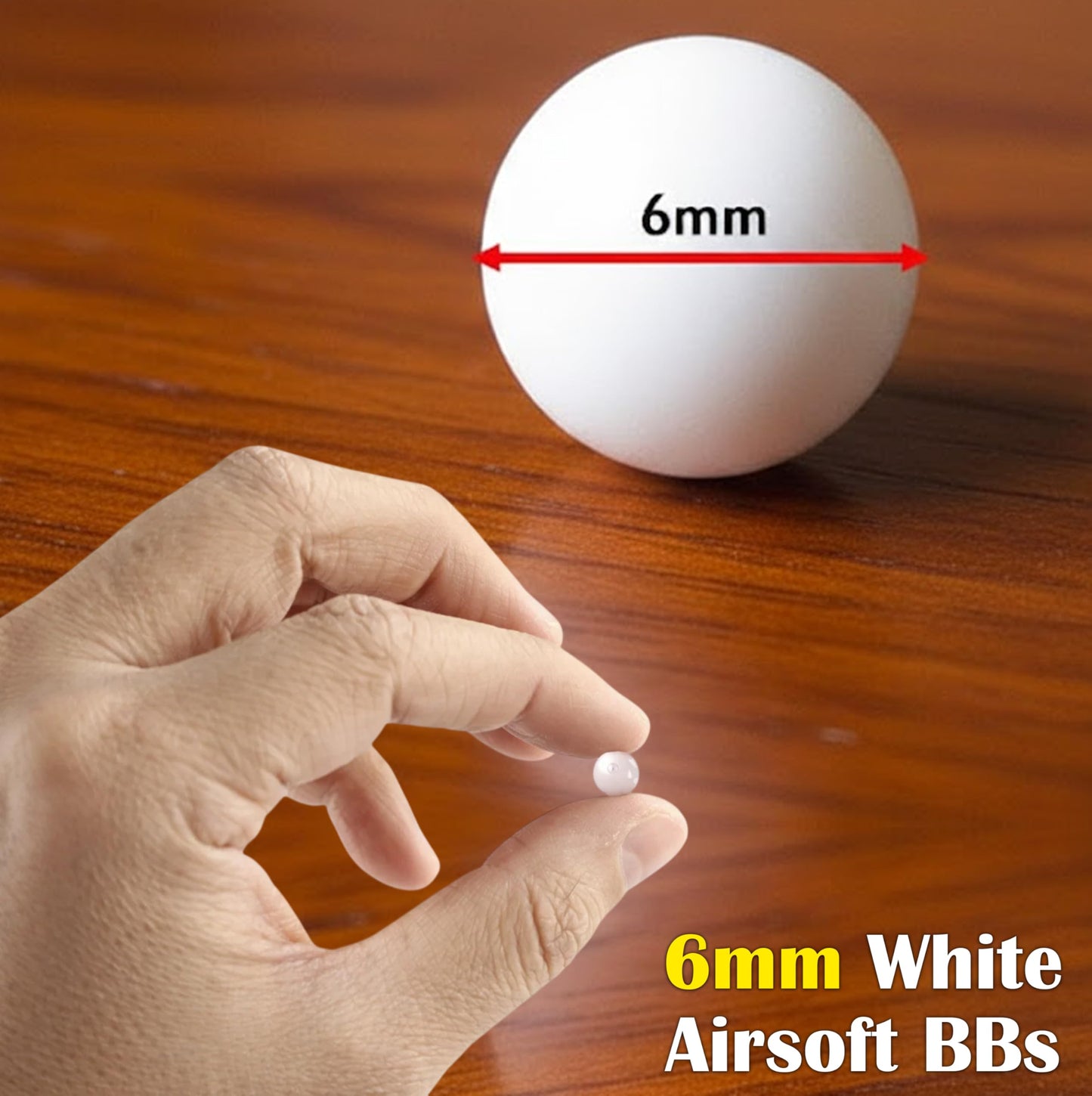 Arsuk 6mm Airsoft BBS 0.20g – White - 5000 Count - Seamless 6mm Plastic Pellets for Precision Target Practice & Tactical Shooting BBS for BB Guns