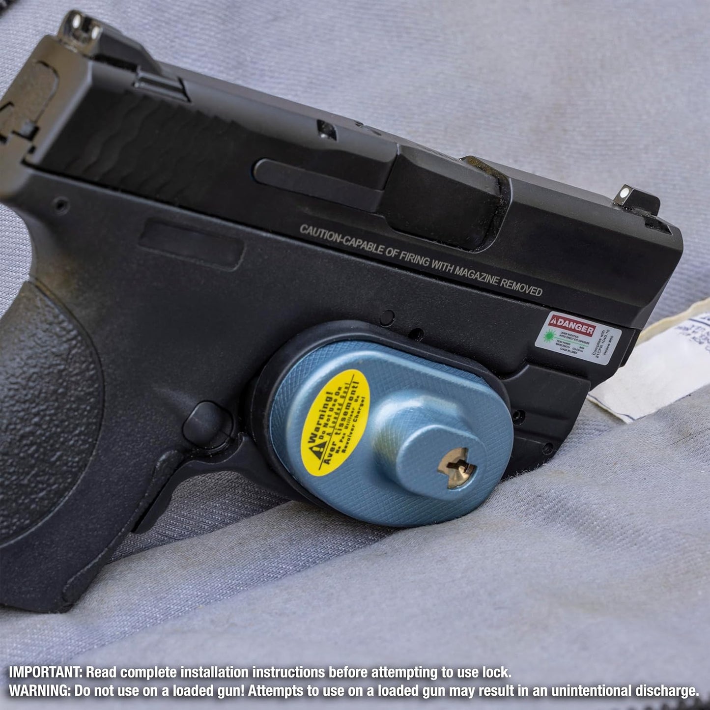 Master Lock Black Gun Trigger Lock, Set Your Own Combination Gun Lock Trigger Guard for Pistols, Rifles, Firearm Safety, 94DSPT
