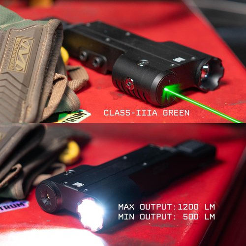 Monstrum Stingray 1200 Lumens Picatinny Weapon Light/Green Laser Sight Combo