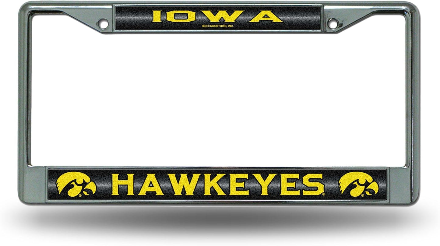 Rico Industries NCAA 12" x 6" Silver Bling Chrome Car/Truck/SUV Auto Accessory